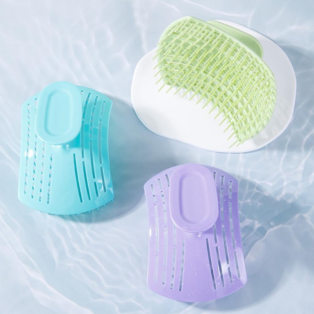 

Hollow Brush Head Shampoo Brush Scalp Massage Scalp Massage Brush Hair Washing Comb Bath SPA зелений