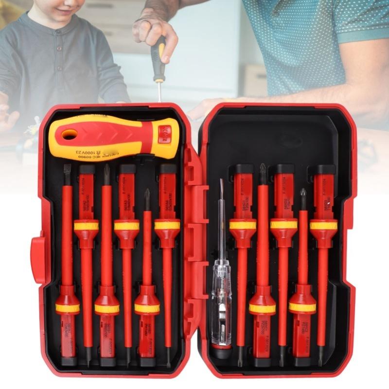 Premium Insulated Screwdrivers Set Insulated Professional Electricians Slotted Crossed Screwdriver Set For Repairing
