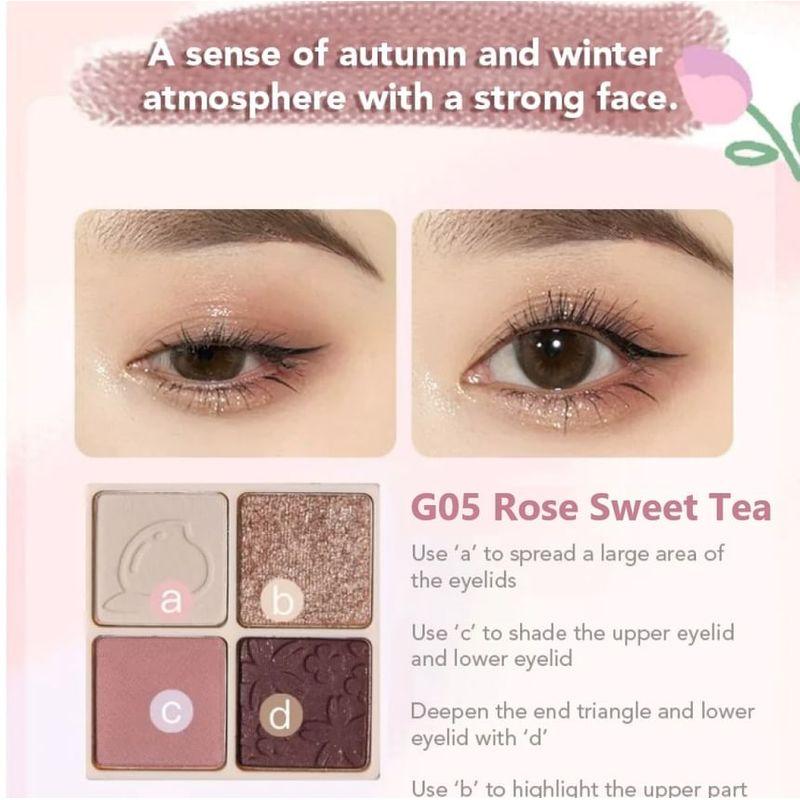 GOGO TALES - Eyeshadow & Blush Palette - Rose Sweet Tea