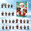 Calendari dell'Avvento 2026 Collezione Dachshund Carini, 24 Giorni Ciondolo Acrilico 2D Regalo di Natale per Amanti dei Cani Calendario del Conto alla Rovescia, Ornamenti da Collezione,