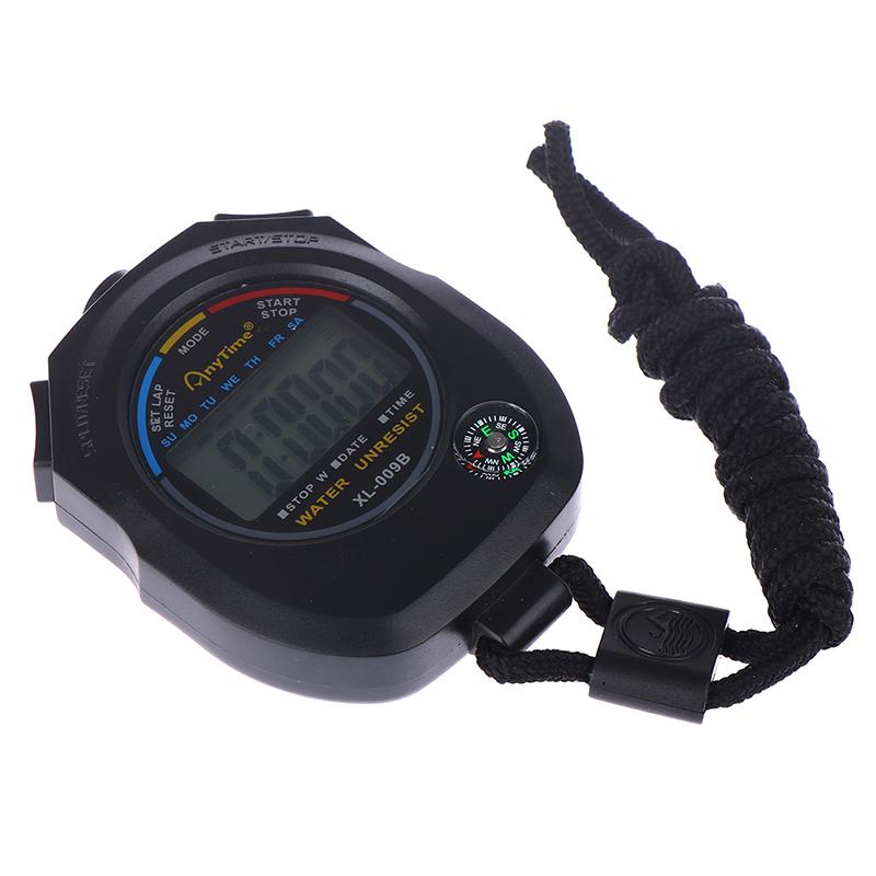 Waterproof Digital Lcd Chronograph Timer Counter Stopwatch Alarm With Strap