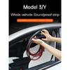 For Tesla Model 3/Y 2017-2025 Door Seal Kit Soundproof Rubber Weather Draft Seal Strip Sunroof Seal Wind Noise Reduction Kit