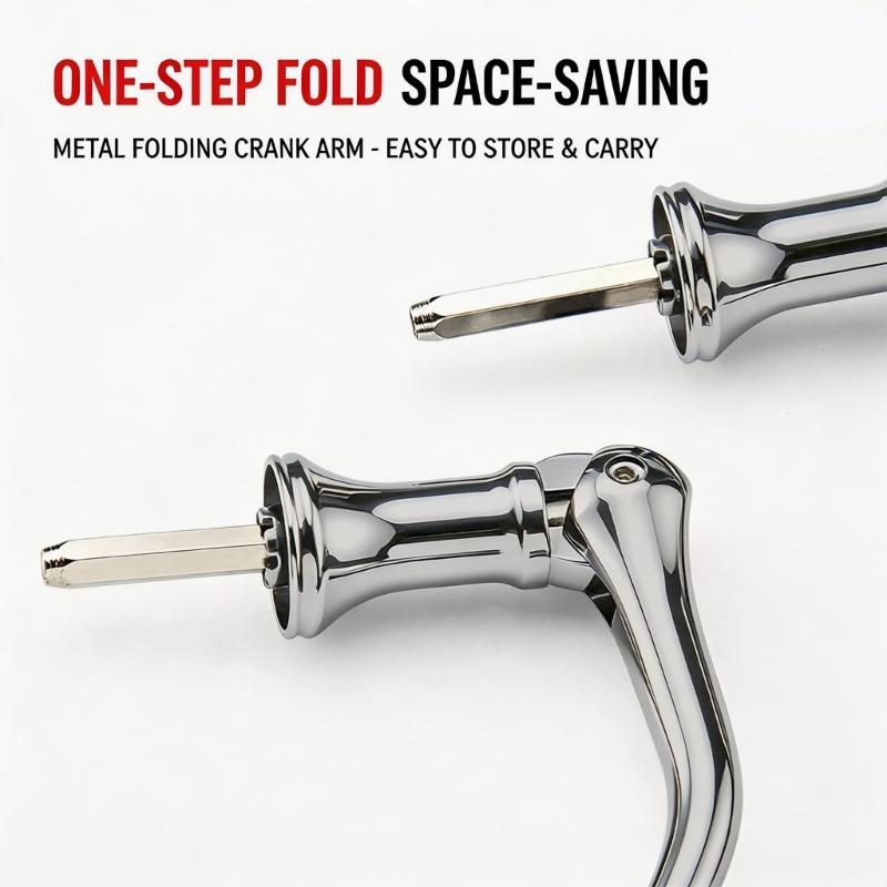 Fishing Spare Handle Arm with Metal Build and Black Power Knob for Maintenance Checks and Hardware Service Use