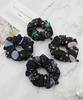 Maia Milky Way Star Jacquard Hair Scrunchie-Green