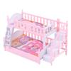 Simulation Dollhouse Double Bed Bunk Bed BJD Doll Princess Double Bed  Model Accessories