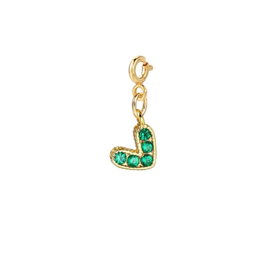 

Flower Cubic Zircon Pendant Charm For For Women Exqusite Multicolor Brith Stone Heart Sun Stainless Steel DIY Making Accessories