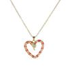Luxury Copper Snake-Heart Pendant Necklace with Zircon & Glaze