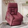 Electric Massage Recliner with Rising Function Burgundy Fabric