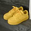 Rainbow color board shoes new breathable platform bread shoes heightening couple shoes sports casual shoes