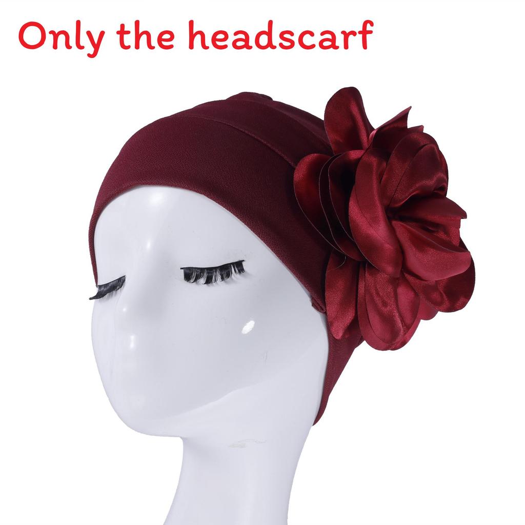 

Womens Cultural Head Cover With Fflower Design In Polyester For Birthdays And Promotions червоний