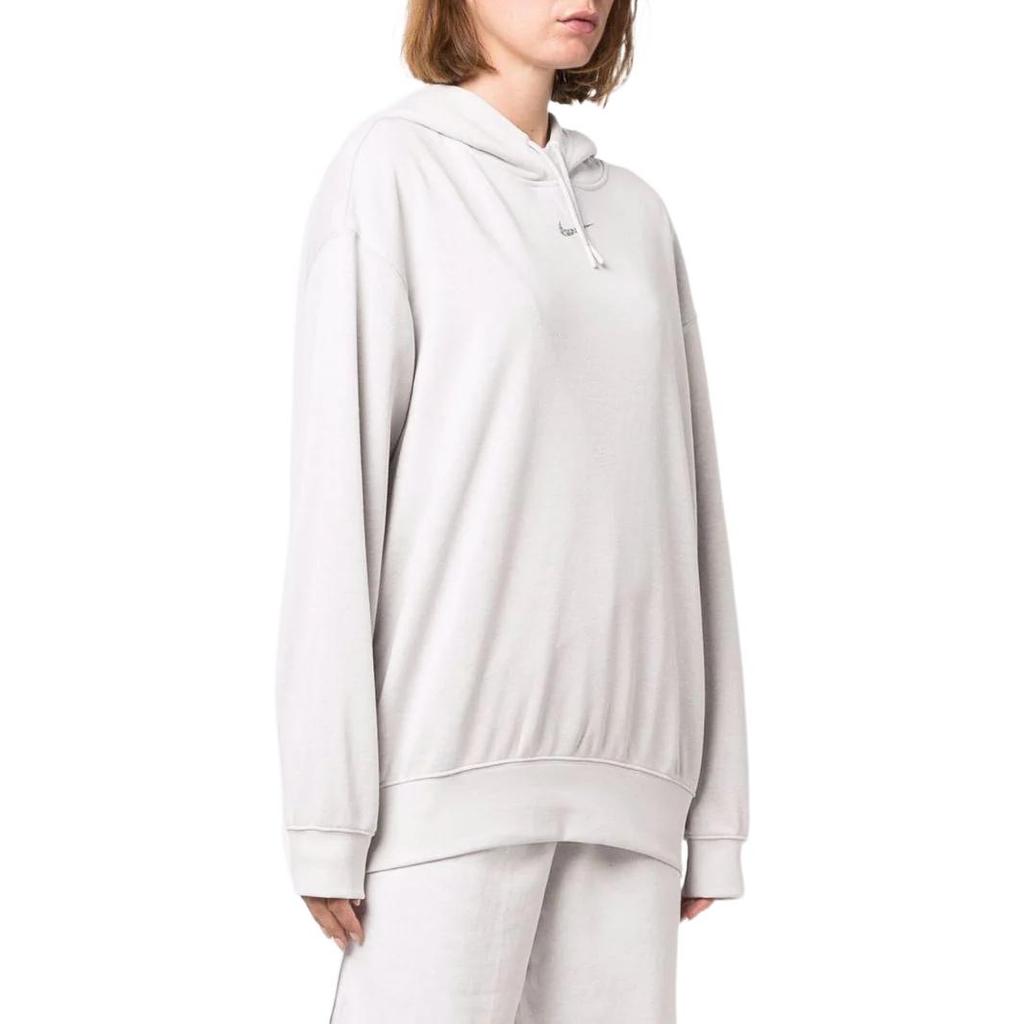 Nike Logo Decal Pullover Hooded Long Sleeve Sweatshirt Women Tops Grey DJ6939-094