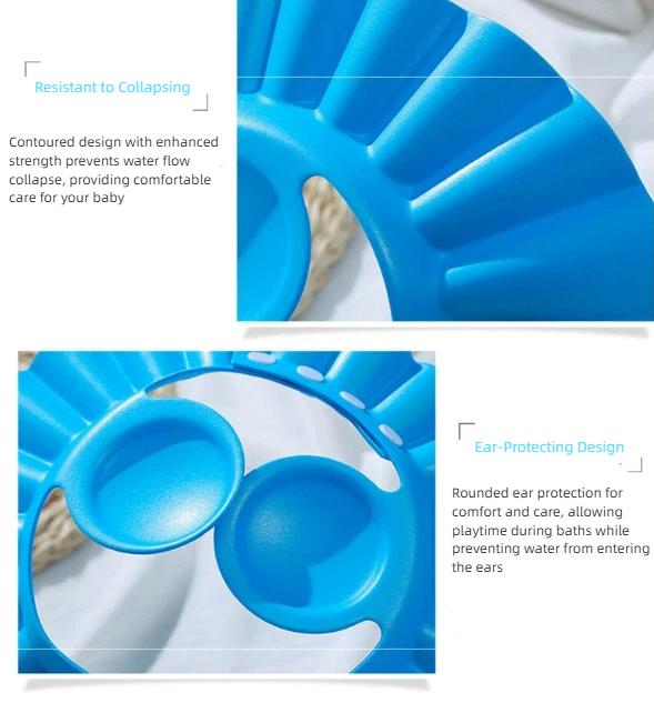 Ear-Protecting Children's Shampoo Cap Baby Shampoo Cap Girls' Infant Bathing Hat Kids' Waterproof Bath Cap Hair Washing (1 Piece)