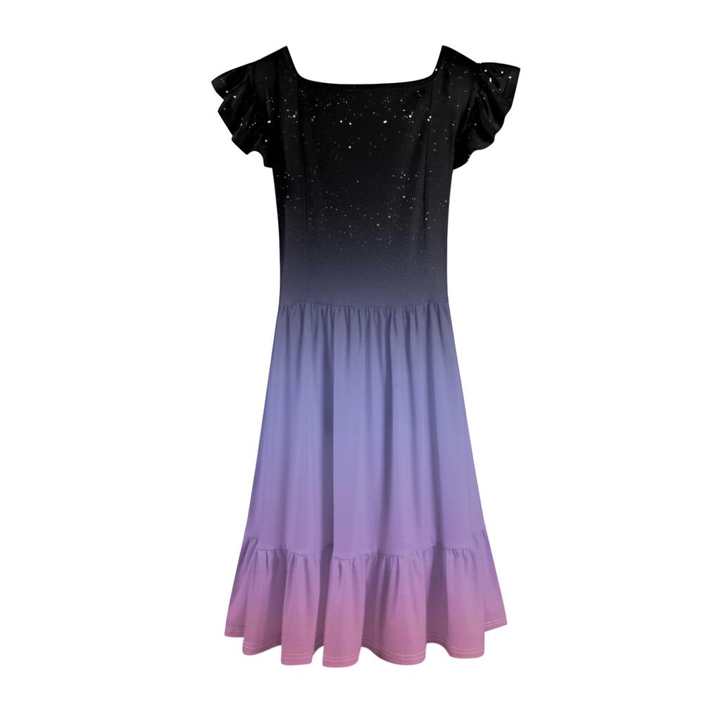 Dámské letní ležérní šaty s čtvercovým výstřihem a kapsami Roztomilé bez rukávů vesta midi s vysokým pasem do A