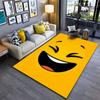 Laughing Face Yellow Carpet Suitable As a Non-slip Mat for the Living Room or Bedroom Sofa