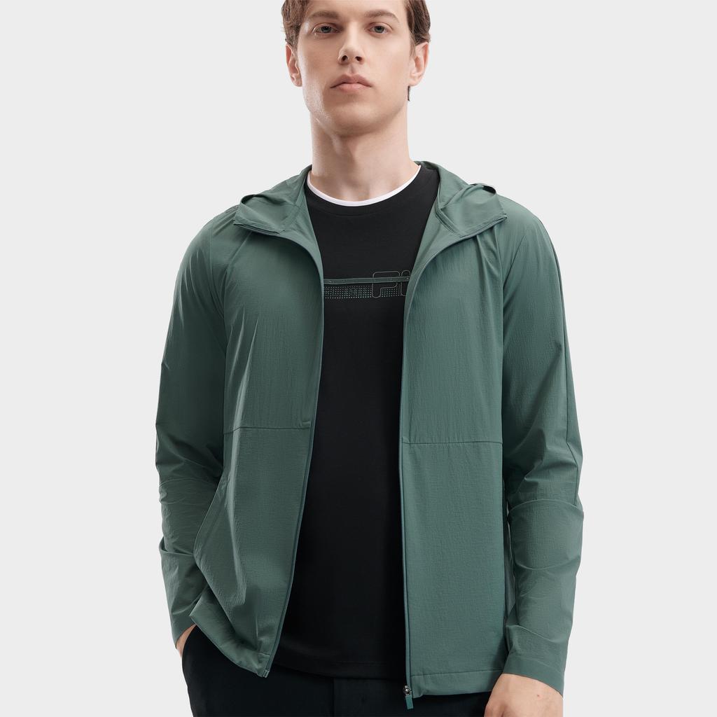 FILA Jackets Men's Green Snake Green Hooded Moderate Workwear F11M422704FDG