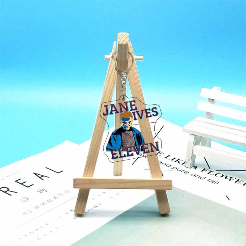 For Stranger Things Mike D'artagnan Eleven Robin Hopper Joyce Acrylic Keychain Custom Cartoons Cute Backpack Accessories Gift
