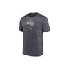 Washington Nationals City Connect Practice Velocity Letter Print Pattern Crew Neck Short Sleeve T-Shirt Men Tops Dark-Gray NKM500AWTL-41G