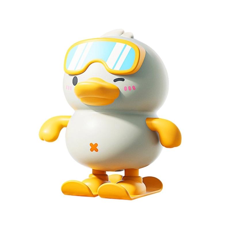 Jumping Snowsports Duck Wind Up Mechanical Toy With Dynamic Movement Safe For Children Creative Toy Pretend Play