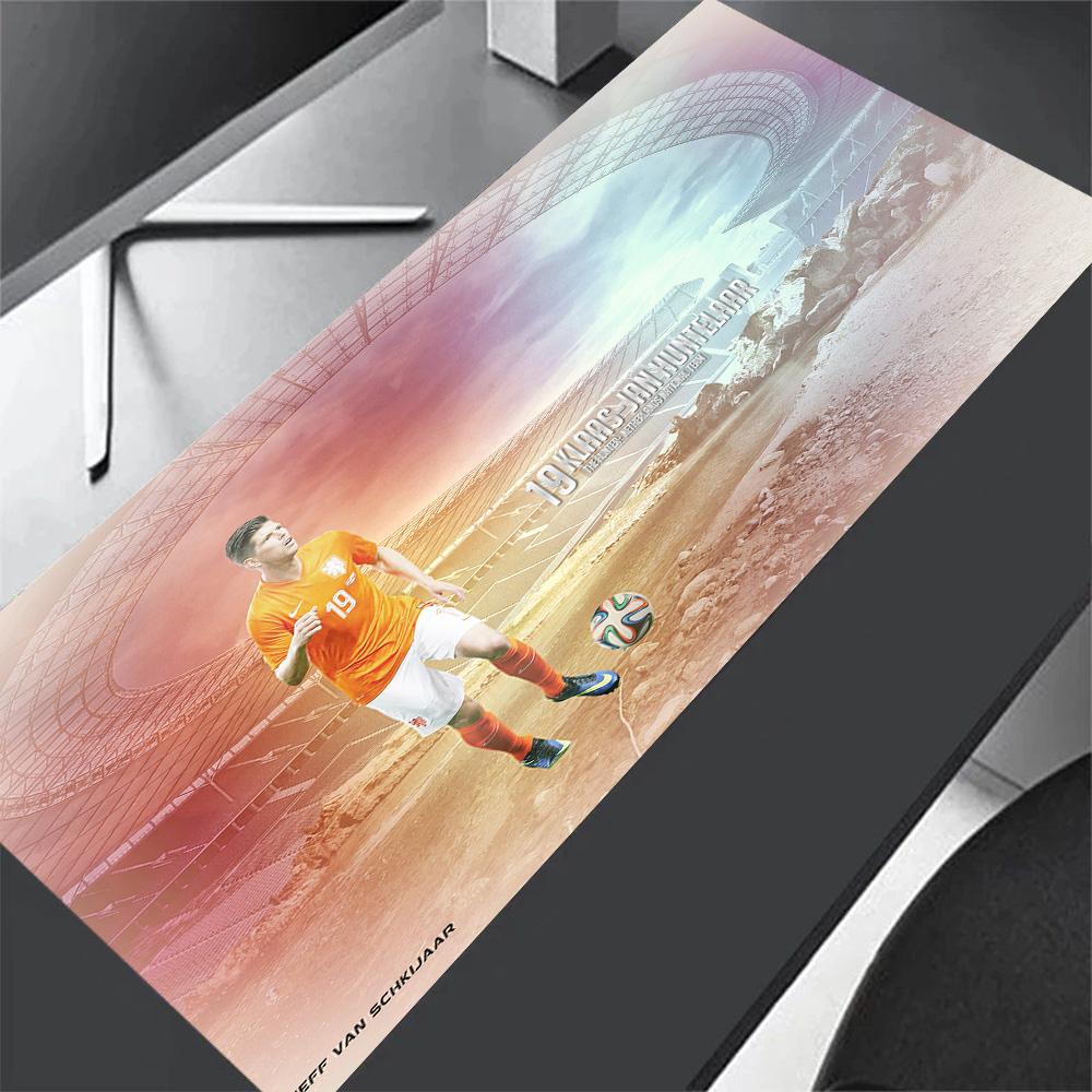 Football Player Action Large Mouse Pad Desk Mat Computer Desk Keyboard Mat Non-Slip Rubber Bottom Office and Gaming Desk Decoration