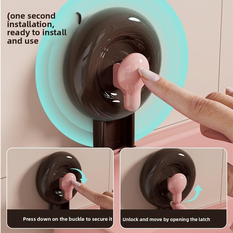 Suction cup storage rack, bathroom and toilet storage basket, no need for drilling, toilet and washbasin, wall-mounted storage