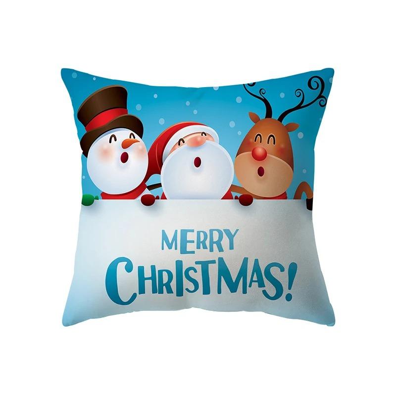 Christmas Themed Pillowcases Car Accessories Office Santa Claus Living Room Sofa Home Pillowcases