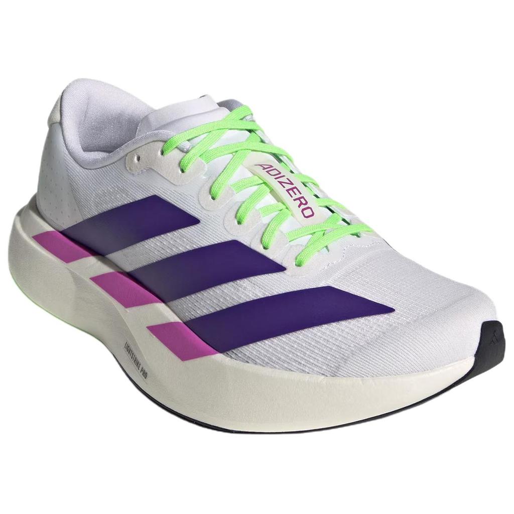 Adidas Adizero Evo Sl Versatile Comfortable Non-Slip Durable Rebound Training Running Shoes Women Sneakers White Purple JS4456