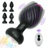 Light-up Silicone Anal Plug Vibrator,  Prostate Massager Anal Plug Masturbator Stimulator, Unisex Adult Sexy Sex Toys, Sex Toys