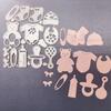 Infant Toy Die Cuts Embossing Cutting Dies Templates 4x4.57Inch for Kids Card Making DIY Scrapbooking Photo Album Crafts