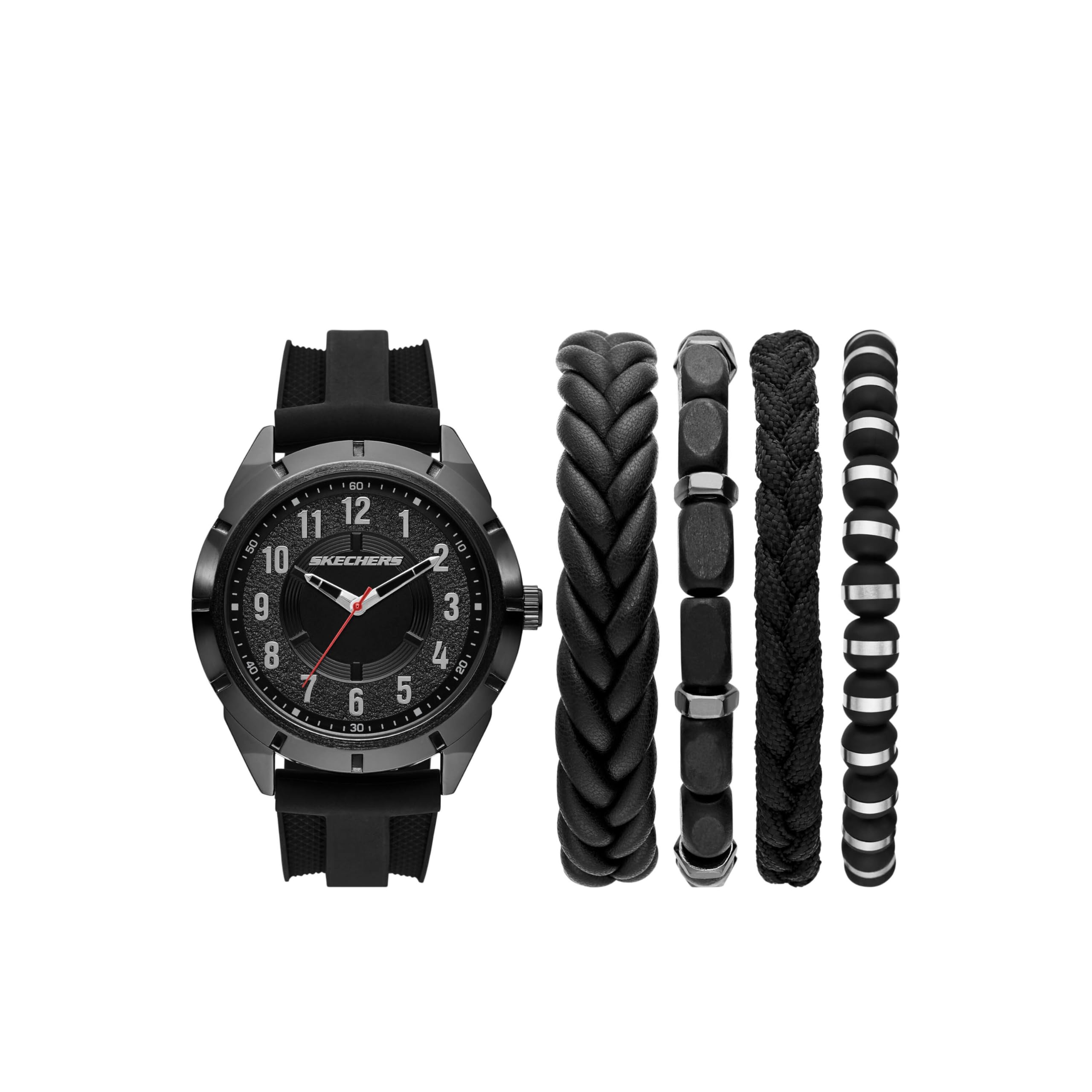 Skechers Analog Silicone Watch SR9120 Men s чёрный