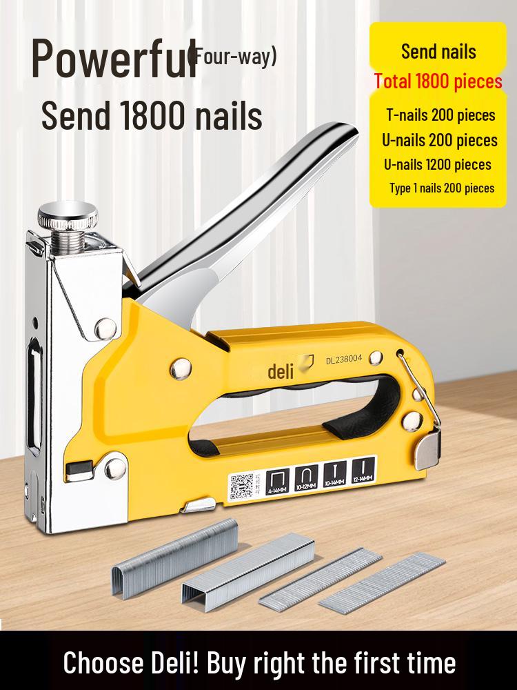 Deli Manual Staple & Air Nail Gun for Woodworking
