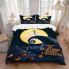 3pcs Set Nightmare Before Christmas 1pc of Quilt Cover+2pcs of Pillowcase, No Core, Print Bedding, All Seasons Bedroom Setting072