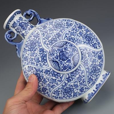 Antique Porcelain Collection Qing Dynasty Qianlong Blue White Jingdezhen Ceramic Vase Accessories Art Home Room Decoration Items