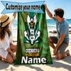 Custom Name Personalized Club Santos Laguna Print Beach Towel, for Trip Camping Beach Party Home Decor, Birthday Gift for Family & Friends