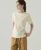 Deuloupisumeon Puff Sleeve Supima Cotton Short Sleeve T-Shirt [Yellow Beige]