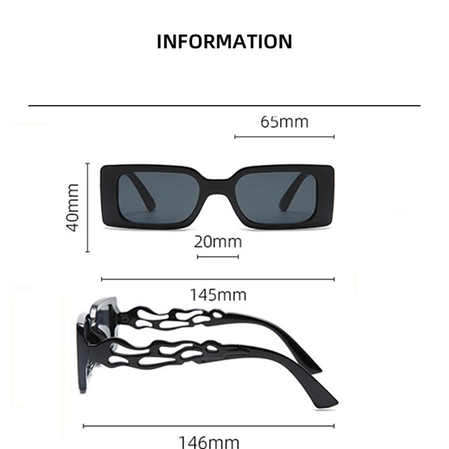 Модные солнцезащитные очки Квадратные солнцезащитные очки Неполяризованные модный — фото 16