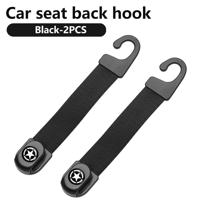 For Jeep Car Seat Back Hook Handbag Umbrella Storage Holder Single Holders Cherokee Wrangler JK Gladiator Compass Renegade AMT1