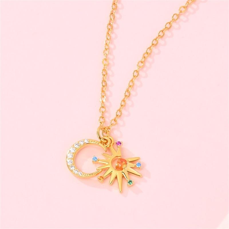 925 Silver Diamond Pendant Necklace Shiny Key Gem Heart Shaped Pearl Cross Lucky Chain for Women Fine Jewelry Gifts