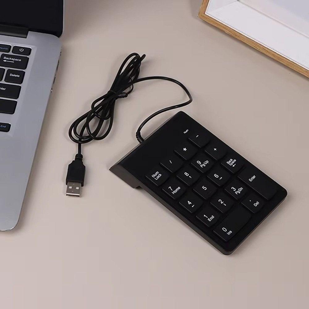 Mini USB Digital Keyboard Ergonomic Notebook Keyboard Efficient 18 Keys Keyboard  Cashier Use