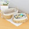 Woven Storage Bin Large Capacity Organiser Basket For Toy Cosmetics Jewelry Book Small Items Living Room Bedroom Dresser