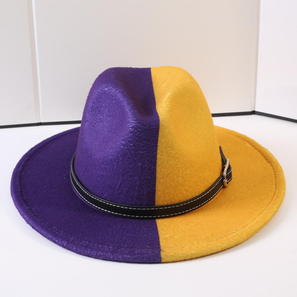 Popular European and American Classic Double-color Wide-brimmed Top Hat Men's and Women's Fashion OL Style Cowboy Hat Jazz Hat