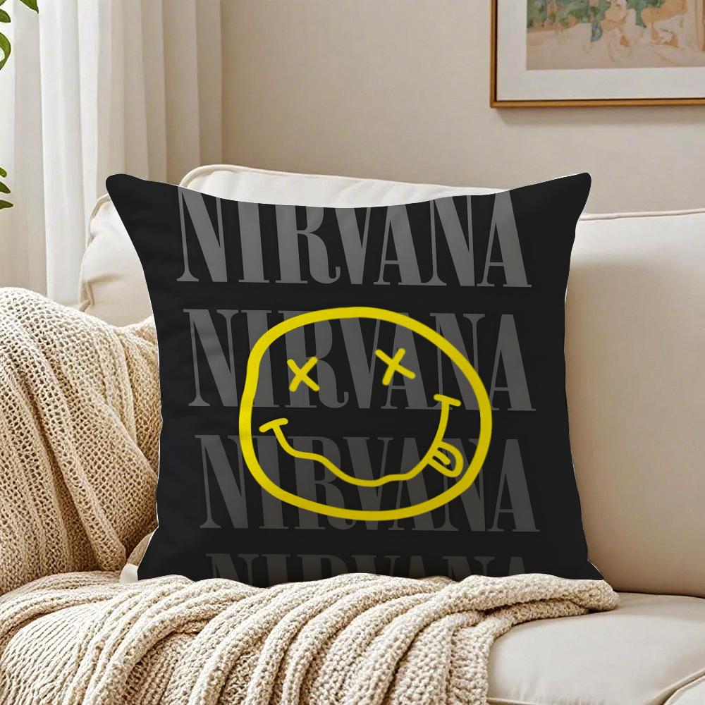 band grunge NNirvana Cushion Cover Pillowcase Antidustmite living Room Sofa Decor Cushion Room