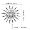 3D 360° Rotation Metal Wind Lawn Decoration Sturdy Multifunctional with Stake for Pathway Diameter