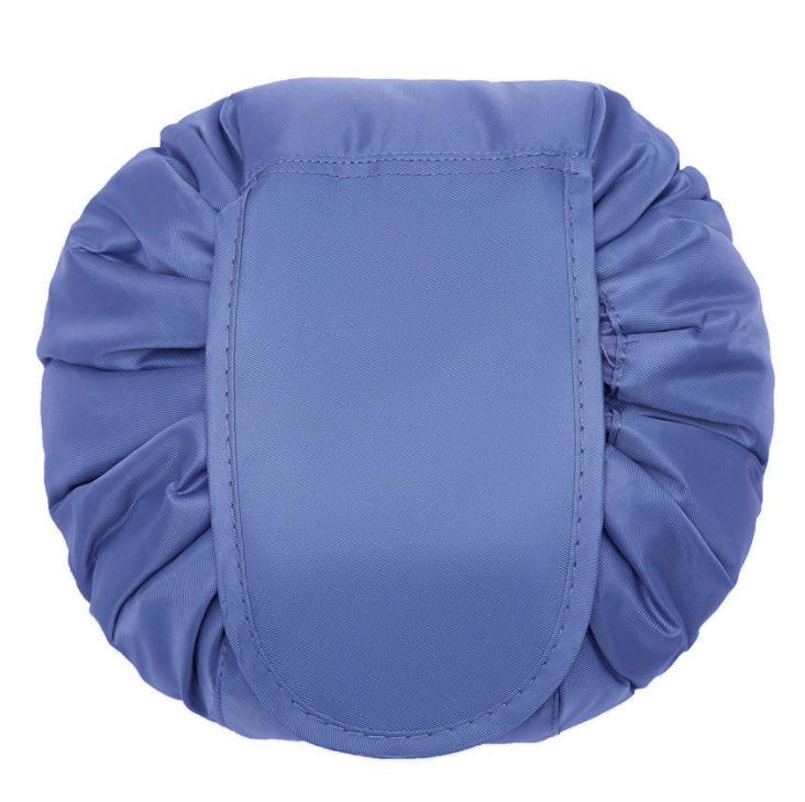 Lady Travel Cosmetic Bag Lazy Lay Flat Organizer Bags Travel Toiletry Cotton Jewelry Pouch Drawstring Makeup Bag