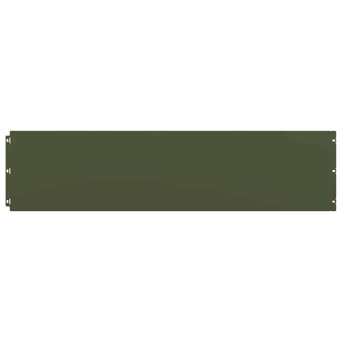 VidaXL Bordures pelouse 20pcs vert olive 25x103cm acier laminé à froid, bordure de jardin, bordure de lit de jardin, bordure 860175