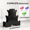 Hex Dumbbells Set With Dumbbell Rack Hand Weights For Strength Training Weight Lifting 2 X 1kg 2 X 2kg 2 X 3kg