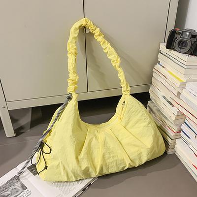 Vielseitige große Kapazität neue Klasse einfarbig lässige Knödel Schultertasche Umhängetasche Student