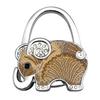 Elephant Handbag Hook Foldable Alloy Bag Hanger with Non-Slip Base Portable Table Bag Wallet Hook Keychain
