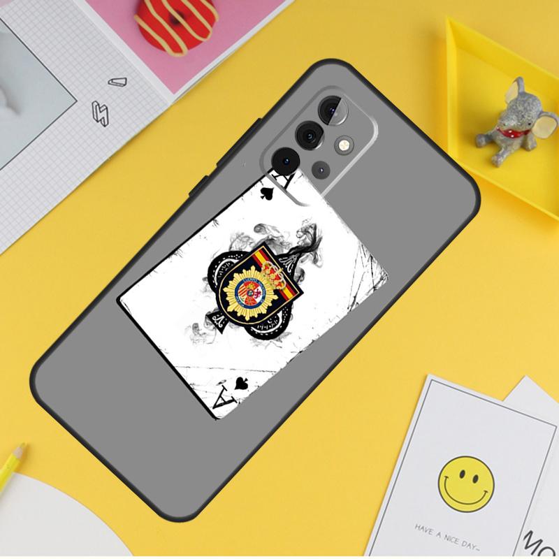 Spain National Police logo Case For Samsung Galaxy A54 A34 A14 A56 A52 A53 A16 A26 A36 A55 A35 A15 A32 A12 A33 A13 A17
