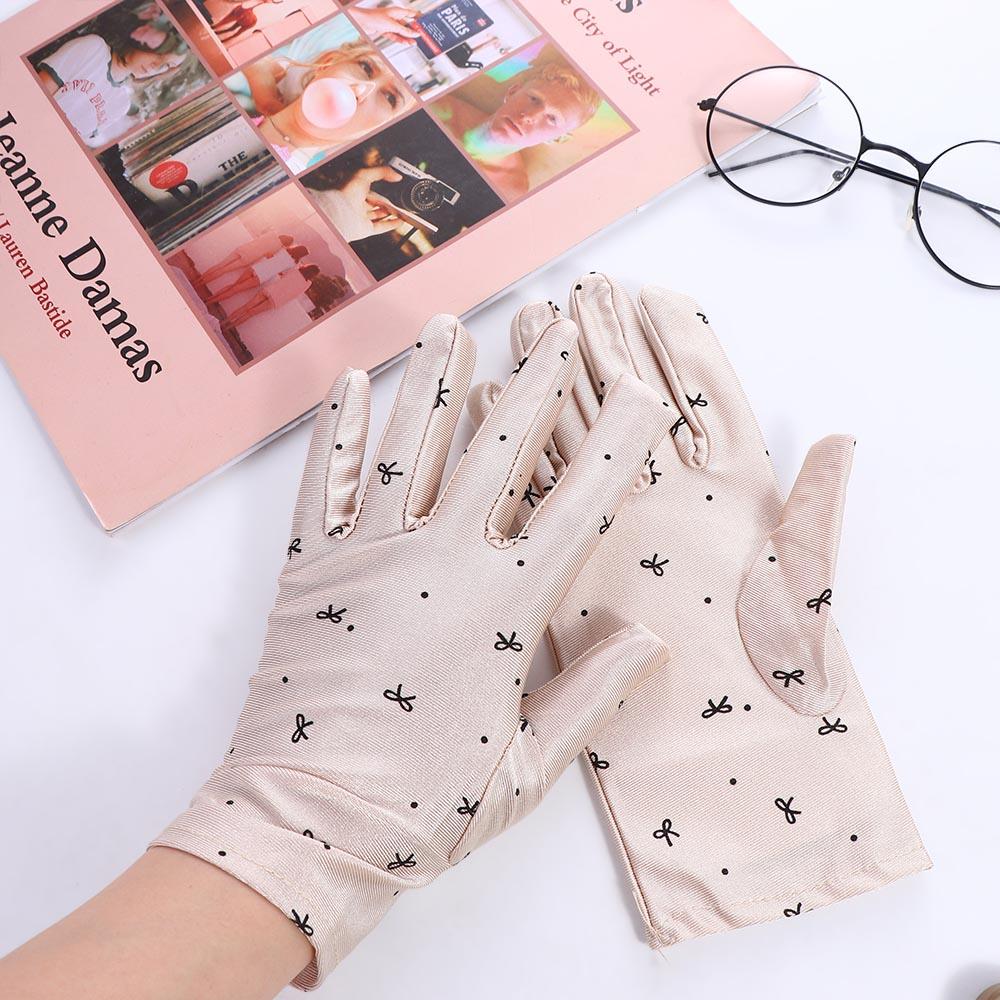 Abrasion-resistant Summer Bow Pattern Driving Gloves Sun Protection Mittens Outdoor Sports Gloves