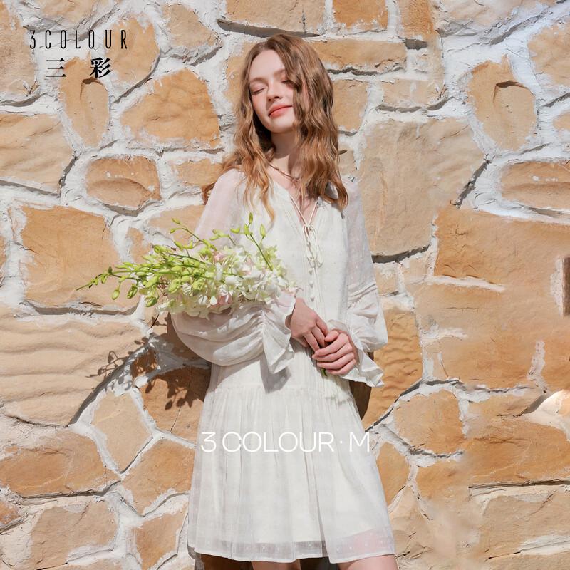 Sancai French Style Jacquard Chiffon Mini Dress M